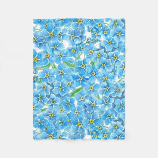 Couverture Polaire Oublie-moi pas l'aquarelle (Devant)