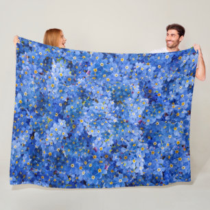 Couverture Polaire Oublie-moi pas Motif de fleurs