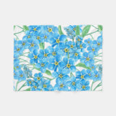 Couverture Polaire Oublie-moi pas un motif sans soudure (Devant (Horizontal))