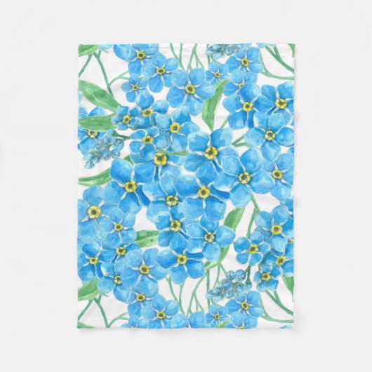 Couverture Polaire Oublie-moi pas un motif sans soudure (Devant)