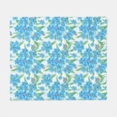 Couverture Polaire Oublie-moi pas un motif sans soudure (Devant (Horizontal))