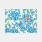 Couverture Polaire Oublie-moi pas un motif sans soudure (Devant (Horizontal))