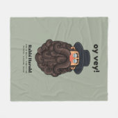 Couverture Polaire OUI ! Funny RABBI Peronalisé (Devant (Horizontal))