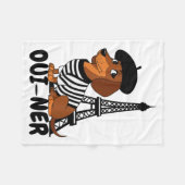 Couverture Polaire Oui-ner Dog Funny Dachshund Wiener Sausage Ween Do (Devant (Horizontal))