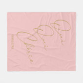 Couverture Polaire Oui Oui Chérie Citation française Chic Funny Blush (Devant (Horizontal))