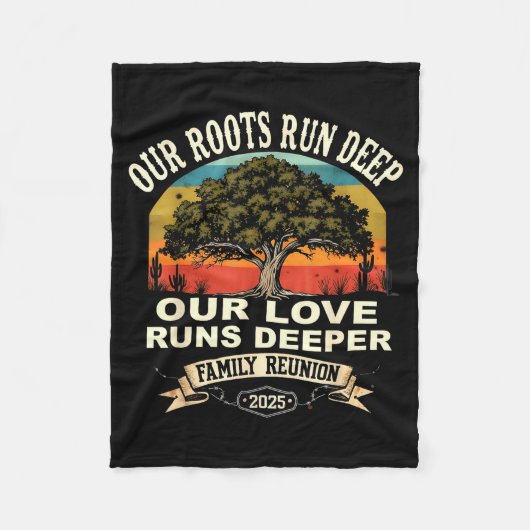 Couverture Polaire Our Roots Run Deep Family Reunion 2025 Gift  (Devant)
