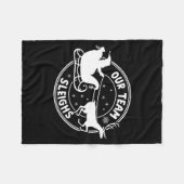 Couverture Polaire Our Team Sleighs Christmas Reindeers Santa's Long (Devant (Horizontal))