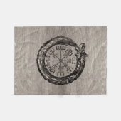 Couverture Polaire Ouroboros avec Vegvisir (Devant (Horizontal))