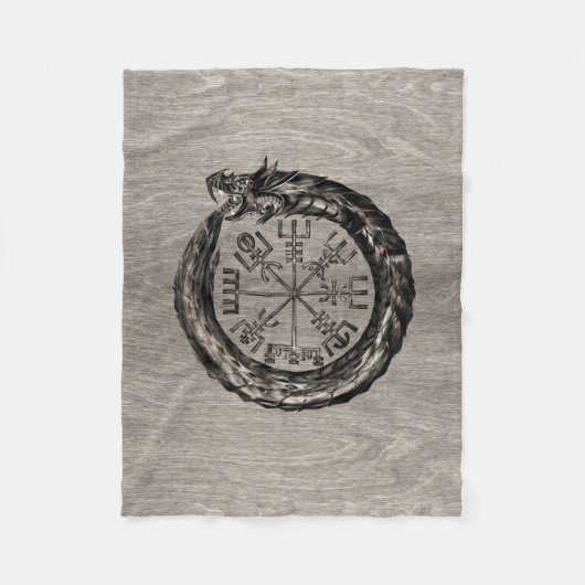 Couverture Polaire Ouroboros avec Vegvisir (Devant)