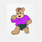 Couverture Polaire Ours à la course (Devant)