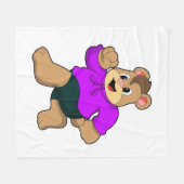 Couverture Polaire Ours à la course (Devant (Horizontal))