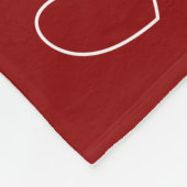 Couverture Polaire Ours blanc et rouge Je t'aime Nom personnalisé (Coin)