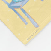 Couverture Polaire Ours bleu de calicot souriant sur la chaise (Coin)