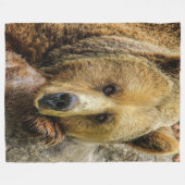 Couverture Polaire Ours Brown sauvage (Devant (Horizontal))