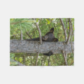 Couverture Polaire Ours Brun Petit Grimpeur d'Arbre (Devant (Horizontal))