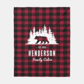 Couverture Polaire Ours cabine Nom de famille Buffalo rouge Plaid (Devant)