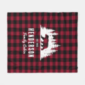 Couverture Polaire Ours cabine Nom de famille Buffalo rouge Plaid (Devant (Horizontal))