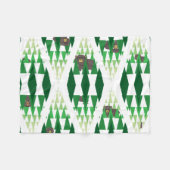 Couverture Polaire Ours cachés dans les arbres (Devant (Horizontal))
