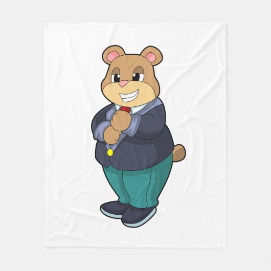 Couverture Polaire Ours comme chambre avec costume (Devant)