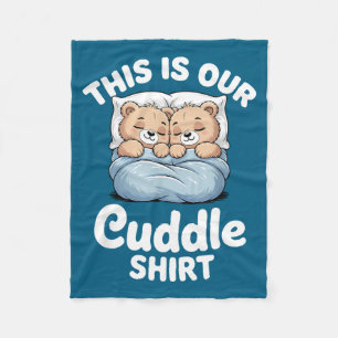 Couverture Polaire Ours d'amour couple assorti C'est notre câlin