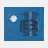 Couverture Polaire Ours dans le clair de lune - Yellowstone (Devant (Horizontal))