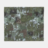 Couverture Polaire Ours dans les beaux bois (Devant (Horizontal))