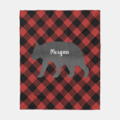 Couverture Polaire Ours d'aquarelle de plaid de Buffalo personnalisé (Devant)
