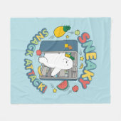 Couverture Polaire Ours De Glace - Attaque Snack Sneaky! (Devant (Horizontal))