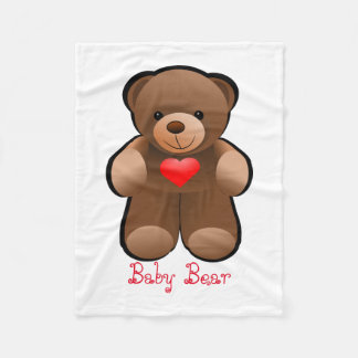 Couverture Polaire Ours de nounours avec le coeur