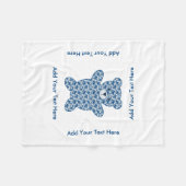Couverture Polaire Ours de nounours bleu (Devant (Horizontal))