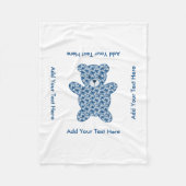 Couverture Polaire Ours de nounours bleu (Devant)