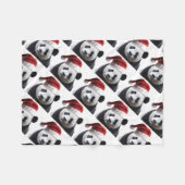 Couverture Polaire Ours de panda Noël (Devant (Horizontal))