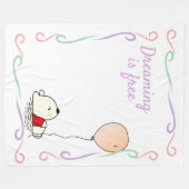 Couverture Polaire Ours de rêve libre avec ballons (Devant (Horizontal))