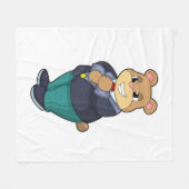 Couverture Polaire Ours en costume de marié (Devant (Horizontal))