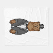 Couverture Polaire Ours en marié avec veste (Devant (Horizontal))