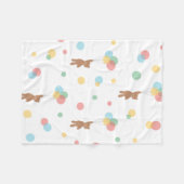 Couverture Polaire Ours en peluche avec ballons  (Devant (Horizontal))