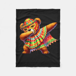 Couverture Polaire Ours en peluche Dabbing Lucha Libre Cinco De Mayo 