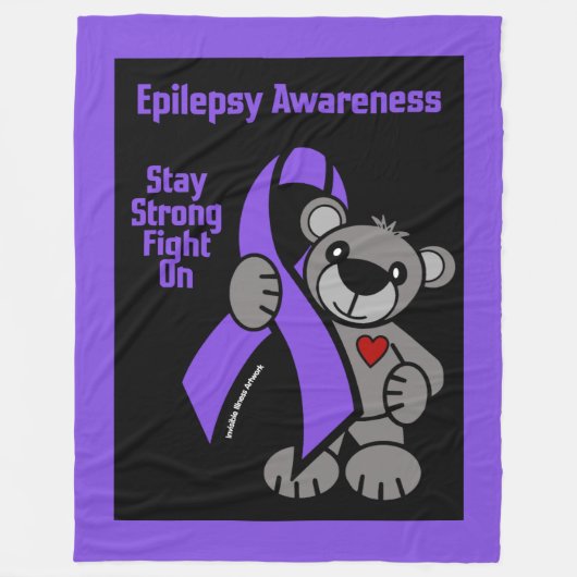 Couverture Polaire Ours en peluche...Épilepsie (Devant)