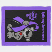 Couverture Polaire Ours en peluche...Épilepsie (Devant (Horizontal))