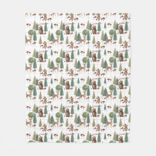 Couverture Polaire Ours et souris des animaux des bois