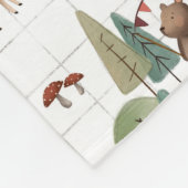 Couverture Polaire Ours et souris des animaux des bois (Coin)