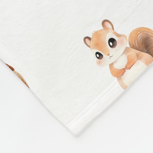 Couverture Polaire Ours Forest Friends Bois Animaux (Coin)