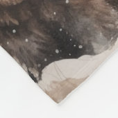 Couverture Polaire Ours Grizzly et bébé (Coin)