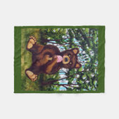 Couverture Polaire Ours Manger crème glacée bébé polaire (Devant (Horizontal))