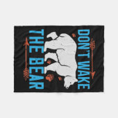 Couverture Polaire Ours - Ne réveillez pas l'ours (Devant (Horizontal))