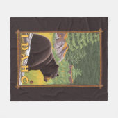 Couverture Polaire Ours noir dans la forêt - Idaho (Devant (Horizontal))