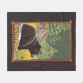 Couverture Polaire Ours noir dans la forêt - Washington (Devant (Horizontal))