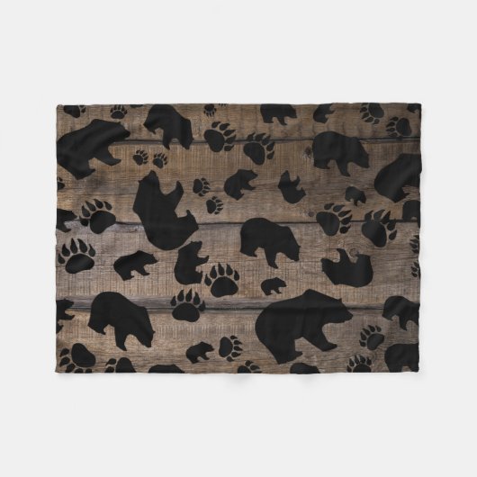 Couverture Polaire Ours Noir - Patrouilles Ours Noir (Devant (Horizontal))