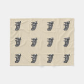 Couverture Polaire Ours Noir Russe En Bois (Devant (Horizontal))