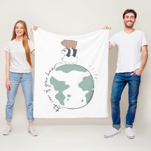 Couverture Polaire Ours nus - Prenez soin de votre maison